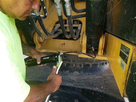 greasing mini excavator|best excavator grease.